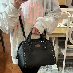 Michael Kors Black Studded Purse w/ Cross Body Strap
